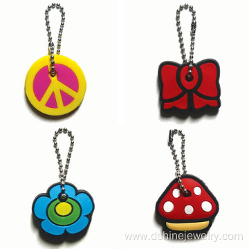 Custom PVC Keychains 3D Soft Flower Shape PVC Keychain